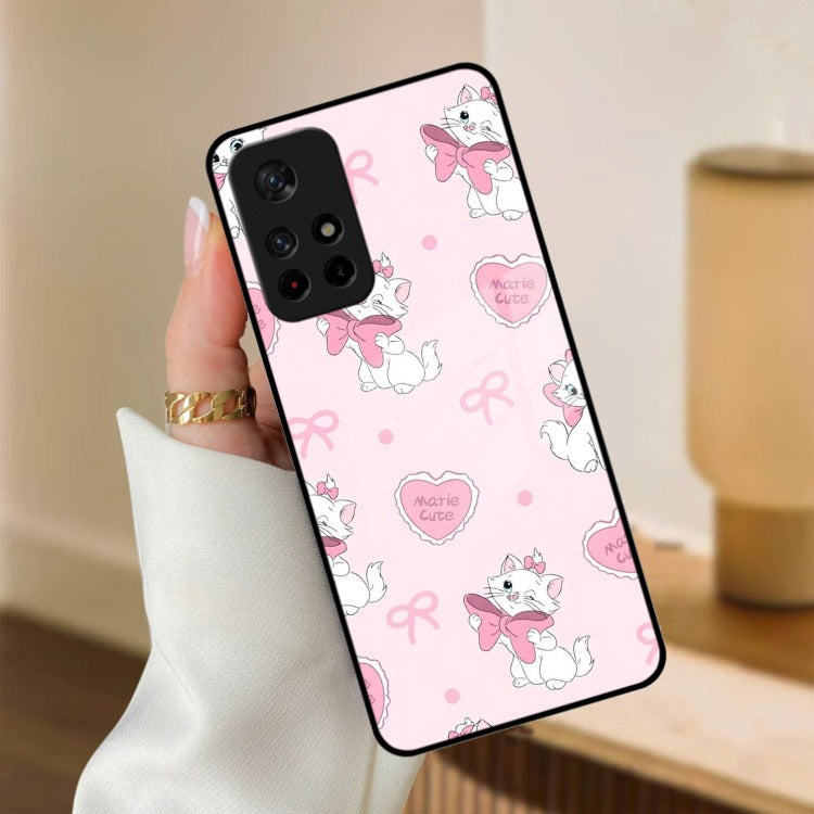 Cute Kitty Bliss Glass Case Cover For Redmi/Xiaomi