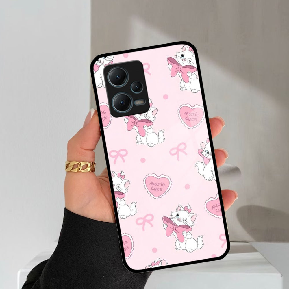 Cute Kitty Bliss Glass Case Cover For Redmi/Xiaomi