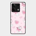 Cute Kitty Bliss Glass Case Cover For Redmi Note 13 5G