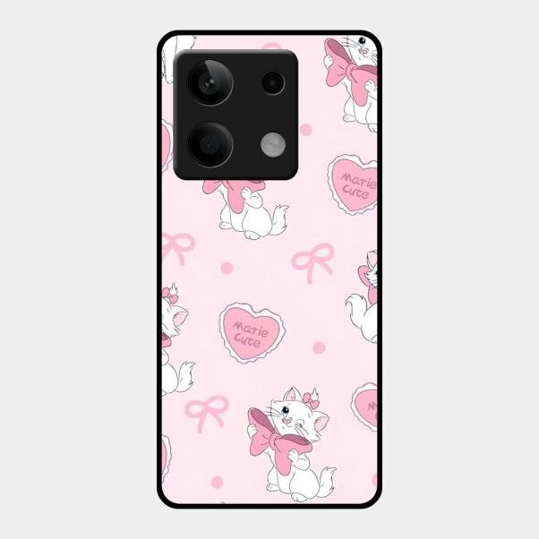 Cute Kitty Bliss Glass Case Cover For Redmi Note 13 5G