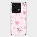 Cute Kitty Bliss Glass Case Cover For Redmi Note 13 Pro 5G