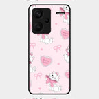 Cute Kitty Bliss Glass Case Cover For Redmi Note 13 Pro Plus 5G