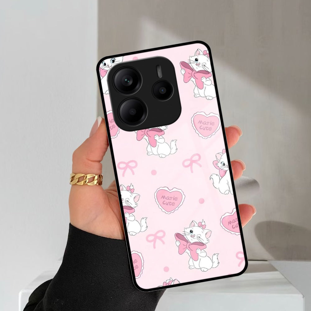 Cute Kitty Bliss Glass Case Cover For Redmi/Xiaomi