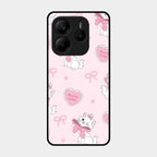 Cute Kitty Bliss Glass Case Cover For Redmi Note 14 Se 5G