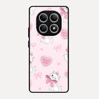 Cute Kitty Bliss Glass Case Cover For Redmi Note 15 5G