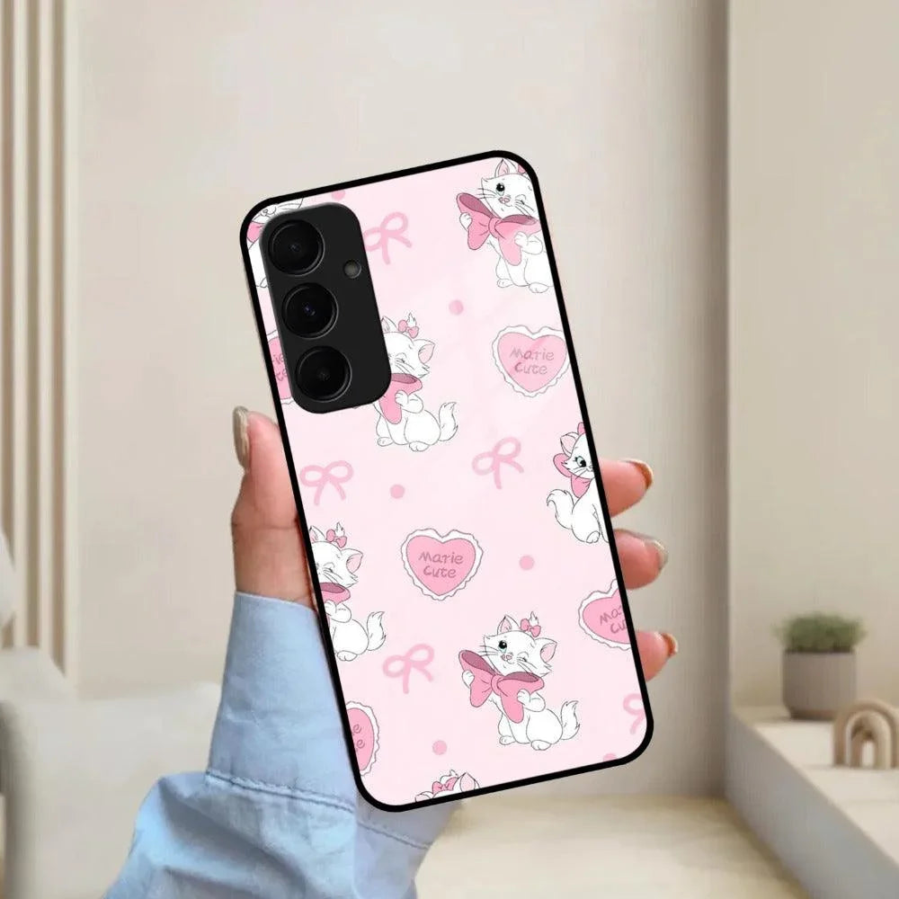 Cute Kitty Bliss Glass Case Cover For Samsung - ShopOnCliQ