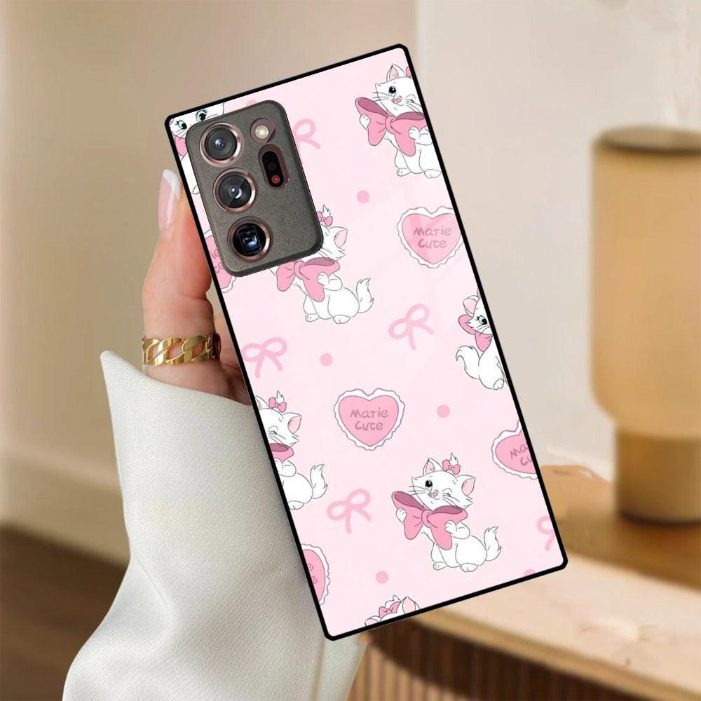 Cute Kitty Bliss Glass Case Cover For Samsung - ShopOnCliQ