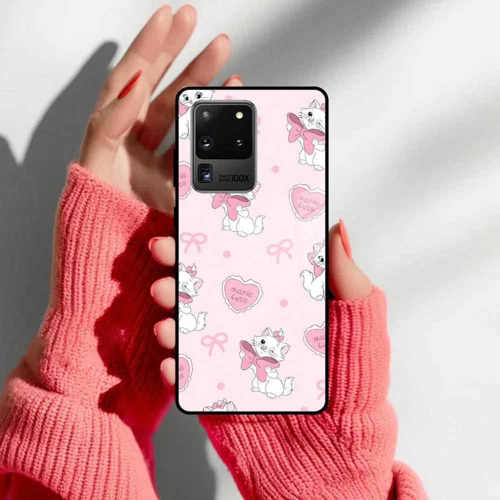 Cute Kitty Bliss Glass Case Cover For Samsung - ShopOnCliQ