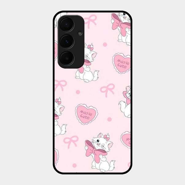 Cute Kitty Bliss Glass Case Cover For Samsung Galaxy A35 5G
