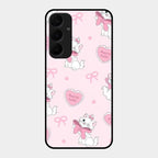 Cute Kitty Bliss Glass Case Cover For Samsung Galaxy A55 5G