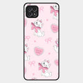 Cute Kitty Bliss Glass Case Cover For Samsung Galaxy F42 5G
