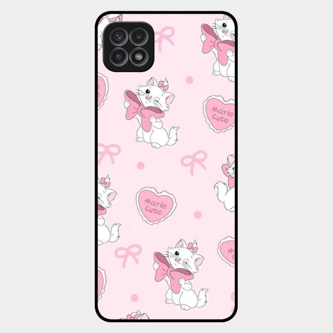 Cute Kitty Bliss Glass Case Cover For Samsung Galaxy F42 5G