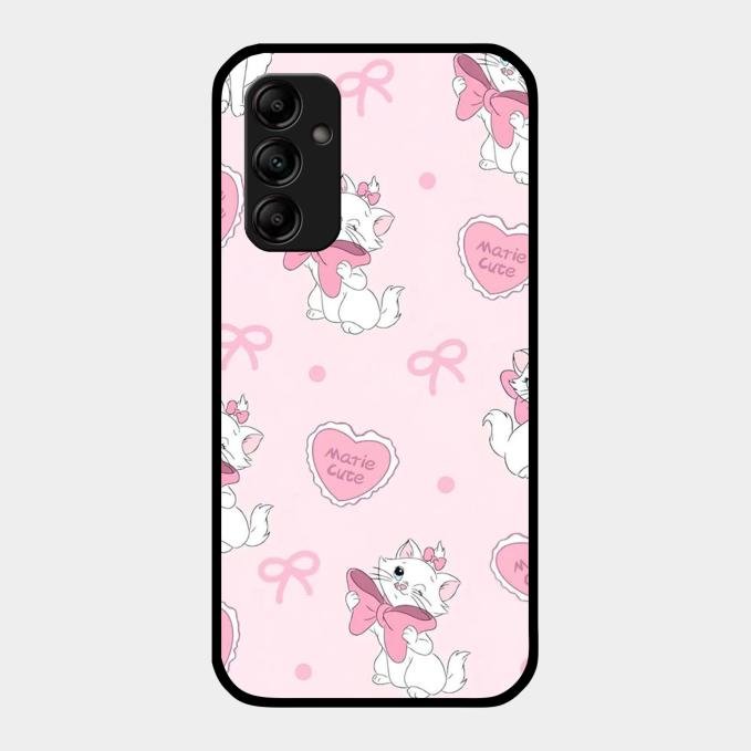 Cute Kitty Bliss Glass Case Cover For Samsung Galaxy M14 5G