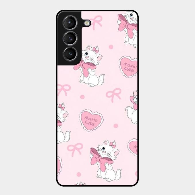 Cute Kitty Bliss Glass Case Cover For Samsung Galaxy S21 Plus