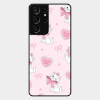 Cute Kitty Bliss Glass Case Cover For Samsung Galaxy S21 Ultra