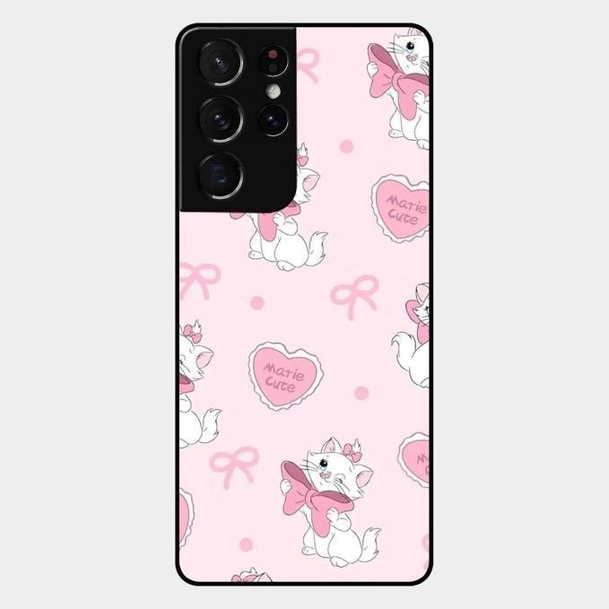 Cute Kitty Bliss Glass Case Cover For Samsung Galaxy S21 Ultra