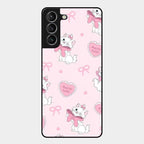 Cute Kitty Bliss Glass Case Cover For Samsung Galaxy S21