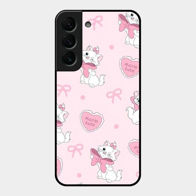 Cute Kitty Bliss Glass Case Cover For Samsung Galaxy S22 Plus 5G