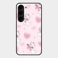 Cute Kitty Bliss Glass Case Cover For Samsung Galaxy S23 5G