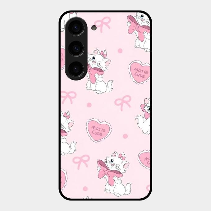 Cute Kitty Bliss Glass Case Cover For Samsung Galaxy S23 5G