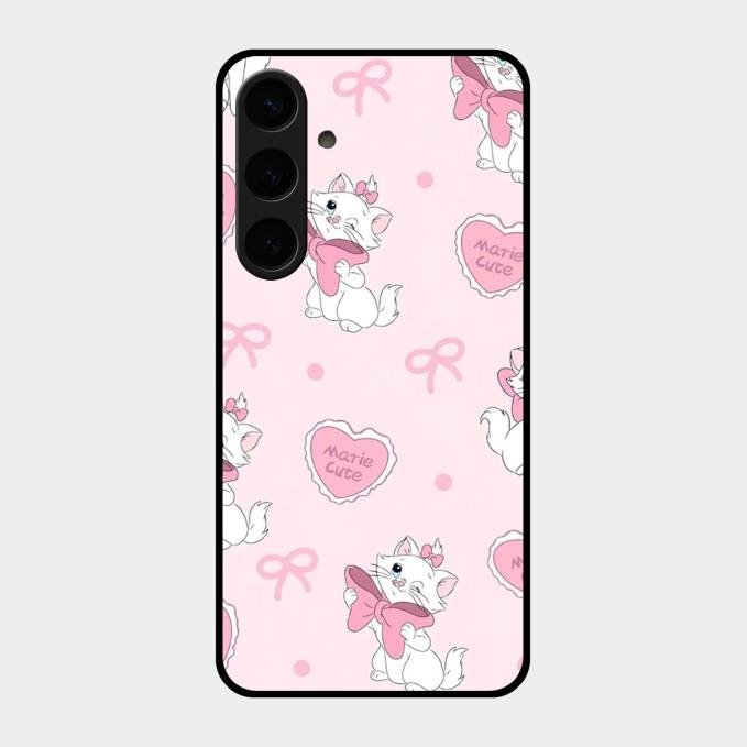 Cute Kitty Bliss Glass Case Cover For Samsung Galaxy S24 Plus 5G