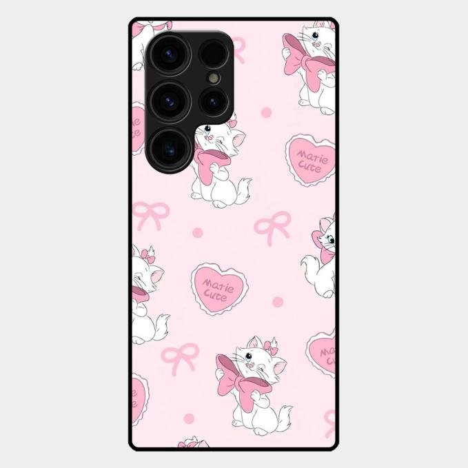 Cute Kitty Bliss Glass Case Cover For Samsung Galaxy S24 Ultra 5G