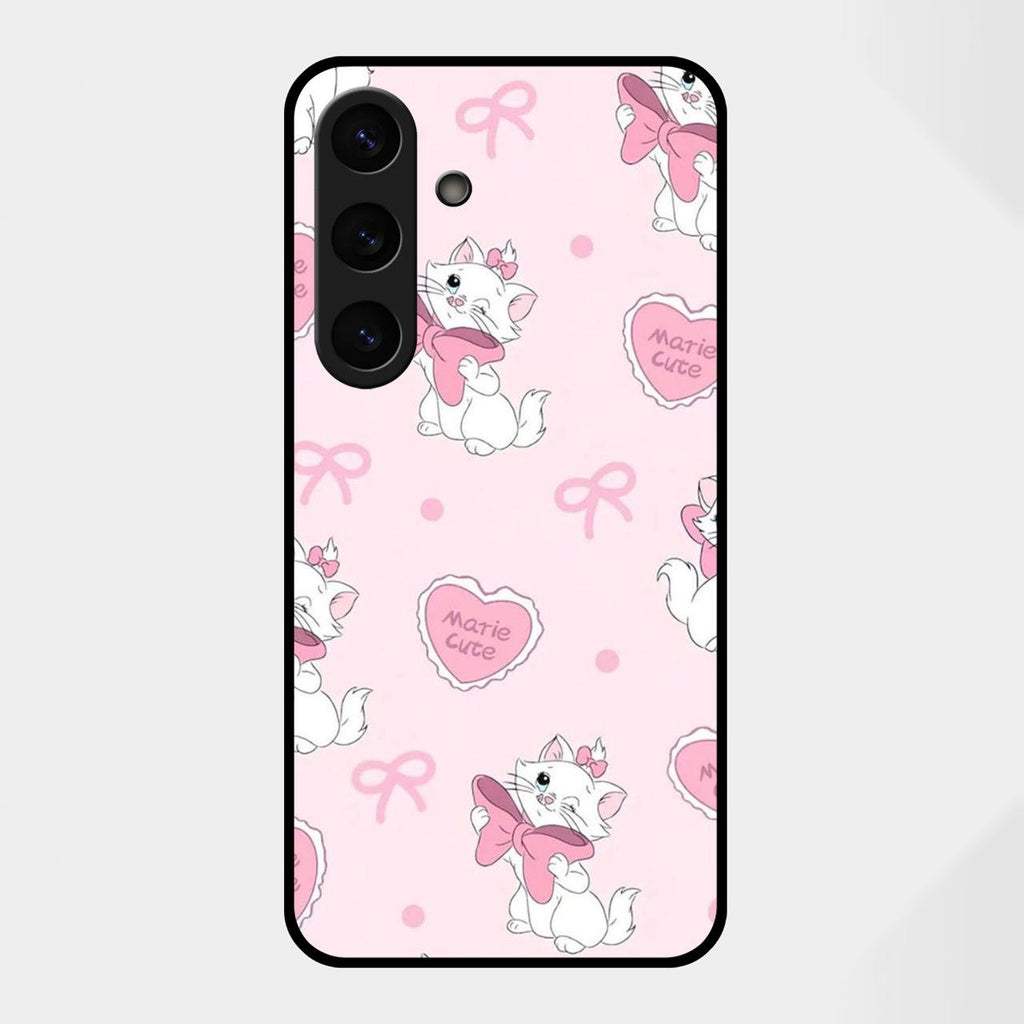 Cute Kitty Bliss Glass Case Cover For Samsung Galaxy S25 FE 5G