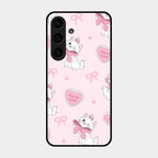 Cute Kitty Bliss Glass Case Cover For Samsung Galaxy S25 Plus 5G
