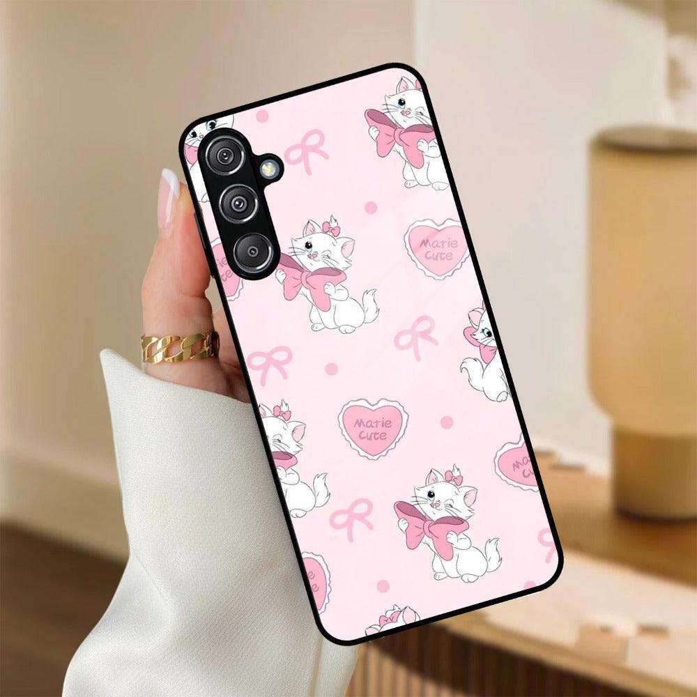 Cute Kitty Bliss Glass Case Cover For Samsung - ShopOnCliQ
