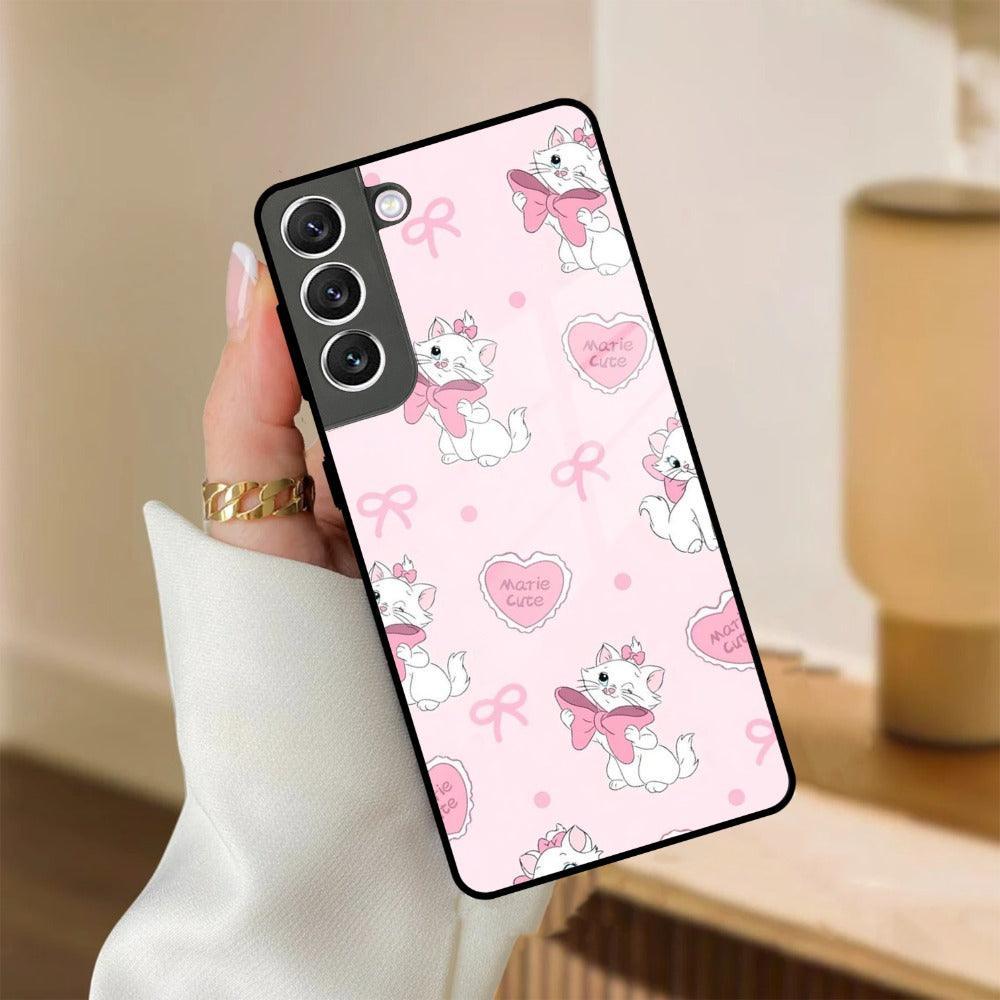 Cute Kitty Bliss Glass Case Cover For Samsung - ShopOnCliQ