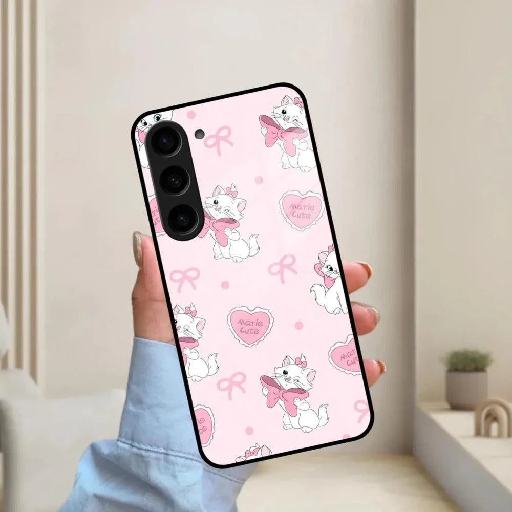 Cute Kitty Bliss Glass Case Cover For Samsung - ShopOnCliQ