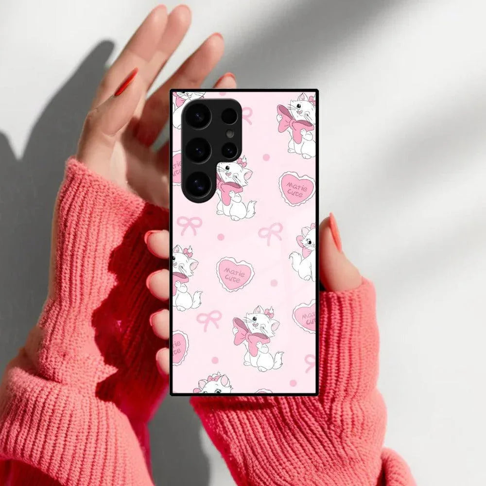 Cute Kitty Bliss Glass Case Cover For Samsung - ShopOnCliQ