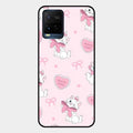 Cute Kitty Bliss Glass Case Cover For Vivo T1X