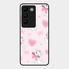 Cute Kitty Bliss Glass Case Cover For Vivo T3 5G