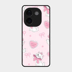 Cute Kitty Bliss Glass Case Cover For Vivo T3 Pro 5G