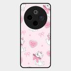Cute Kitty Bliss Glass Case Cover For Vivo T4 5G