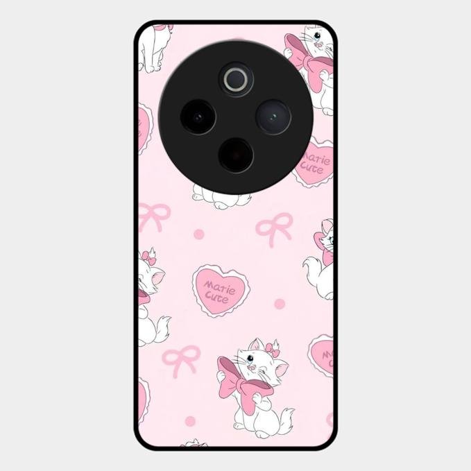 Cute Kitty Bliss Glass Case Cover For Vivo T4 5G