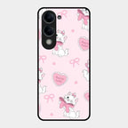 Cute Kitty Bliss Glass Case Cover For Vivo T4 Lite 5G