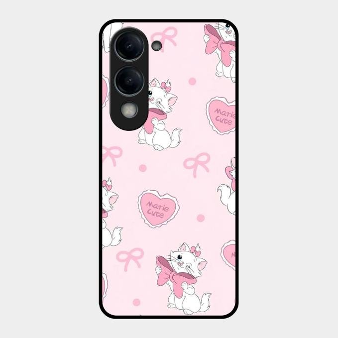 Cute Kitty Bliss Glass Case Cover For Vivo T4 Lite 5G