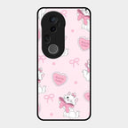 Cute Kitty Bliss Glass Case Cover For Vivo T4 Ultra 5G