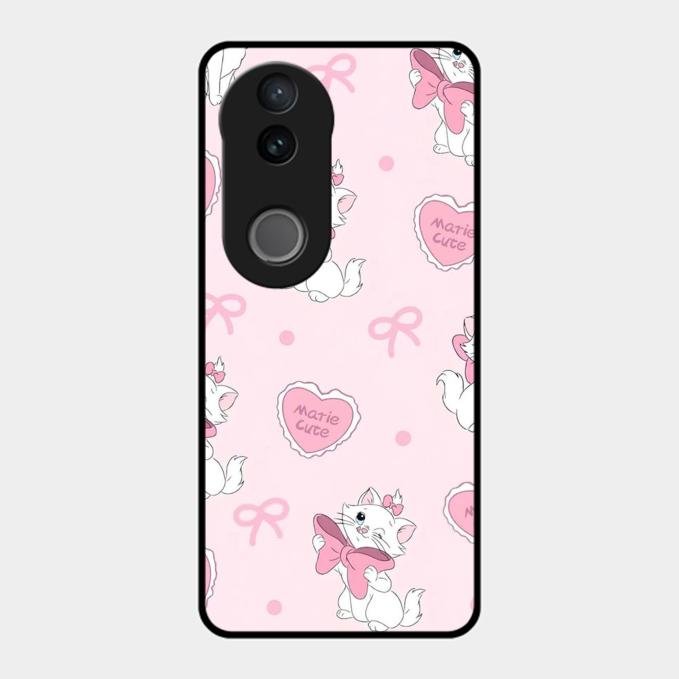 Cute Kitty Bliss Glass Case Cover For Vivo T4R 5G