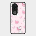 Cute Kitty Bliss Glass Case Cover For Vivo T4R 5G