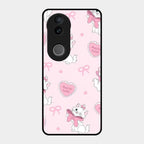 Cute Kitty Bliss Glass Case Cover For Vivo T4R 5G