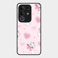 Cute Kitty Bliss Glass Case Cover For Vivo T4X 5G