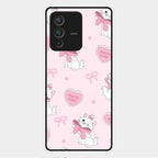 Cute Kitty Bliss Glass Case Cover For Vivo V23 Pro 5G