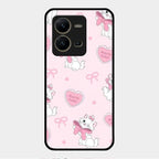 Cute Kitty Bliss Glass Case Cover For Vivo V25 5G