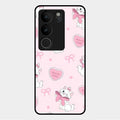 Cute Kitty Bliss Glass Case Cover For Vivo V29 Pro 5G
