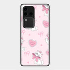 Cute Kitty Bliss Glass Case Cover For Vivo V30 Pro 5G