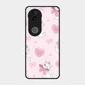 Cute Kitty Bliss Glass Case Cover For Vivo V50E 5G