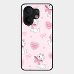 Cute Kitty Bliss Glass Case Cover For Vivo V60 5G